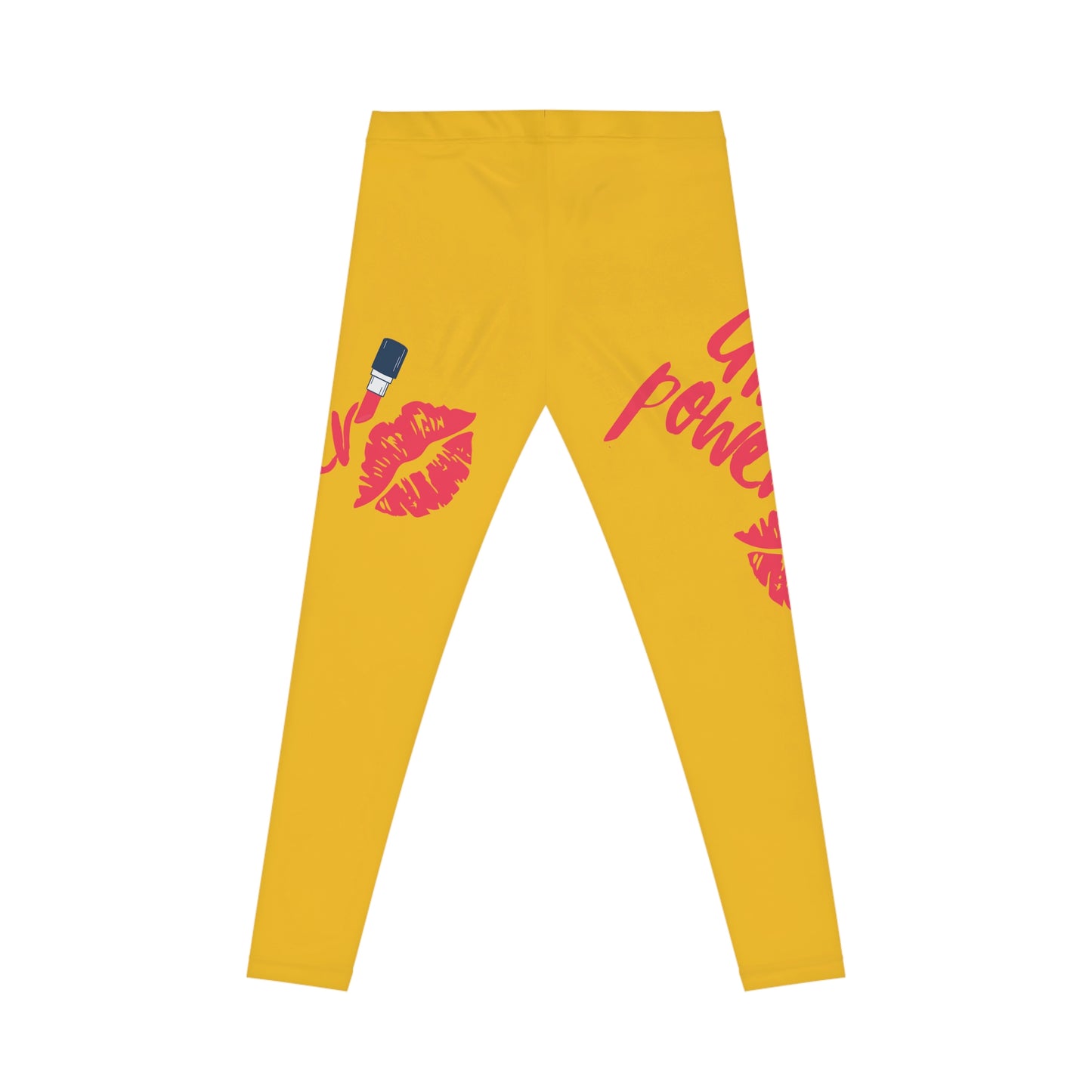 Women's Girl Power Casual Leggings (Yellow)