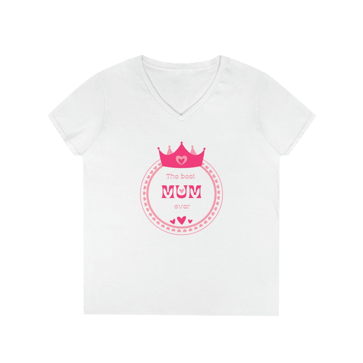 Mother's Day V-Neck T-Shirt (Blue/Red)