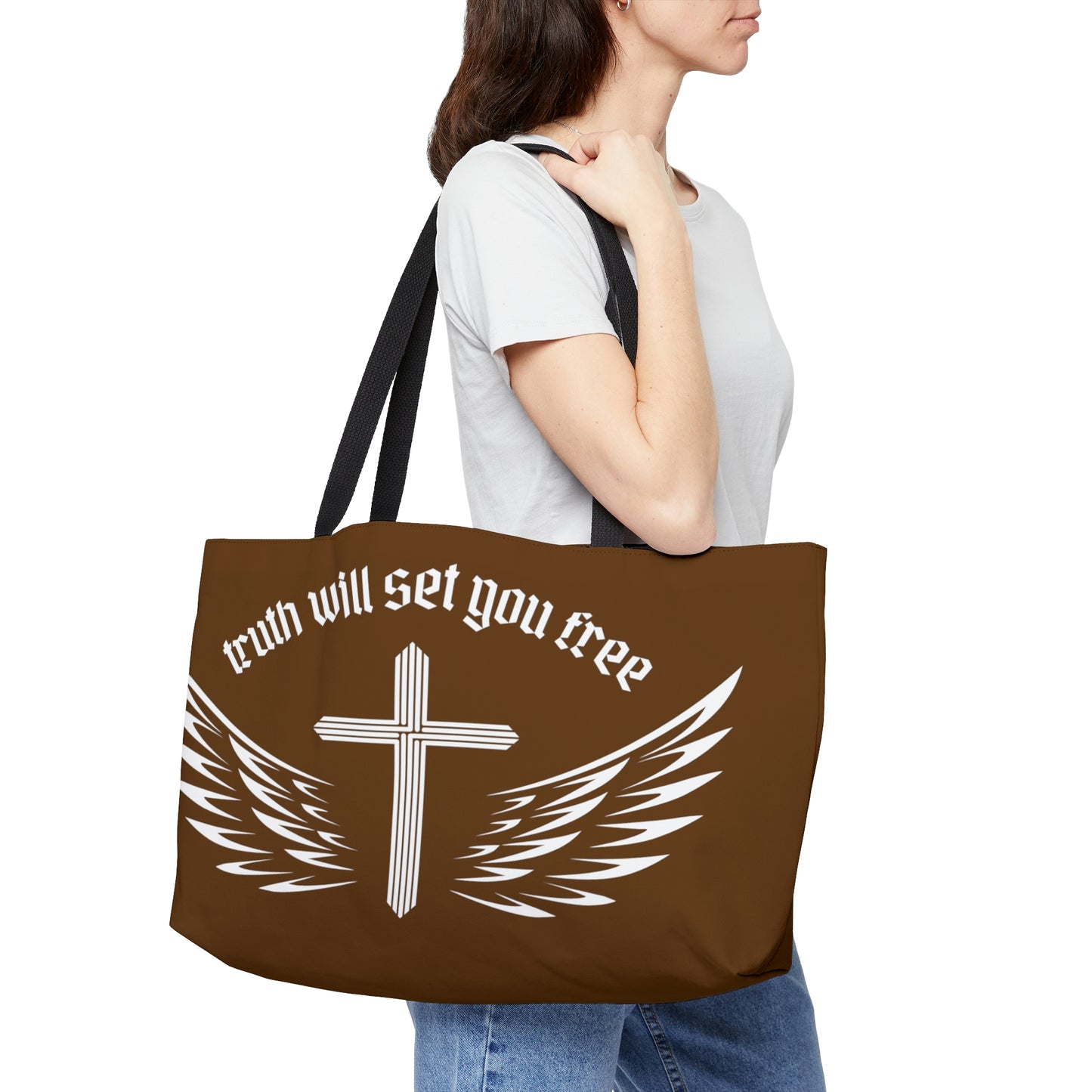 Truth Weekender Tote Bag (Brown)