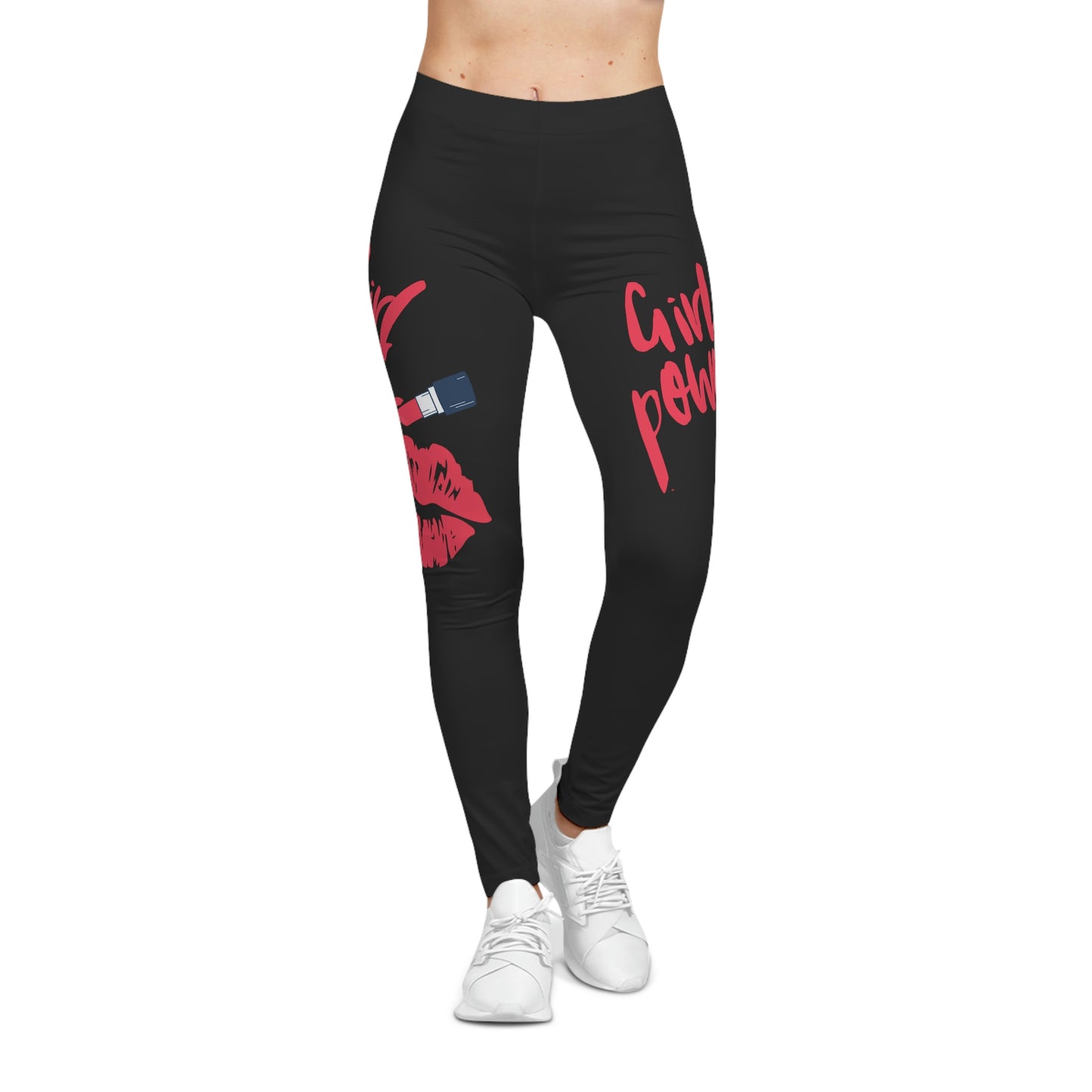 Women's Girl Power Casual Leggings (Black)