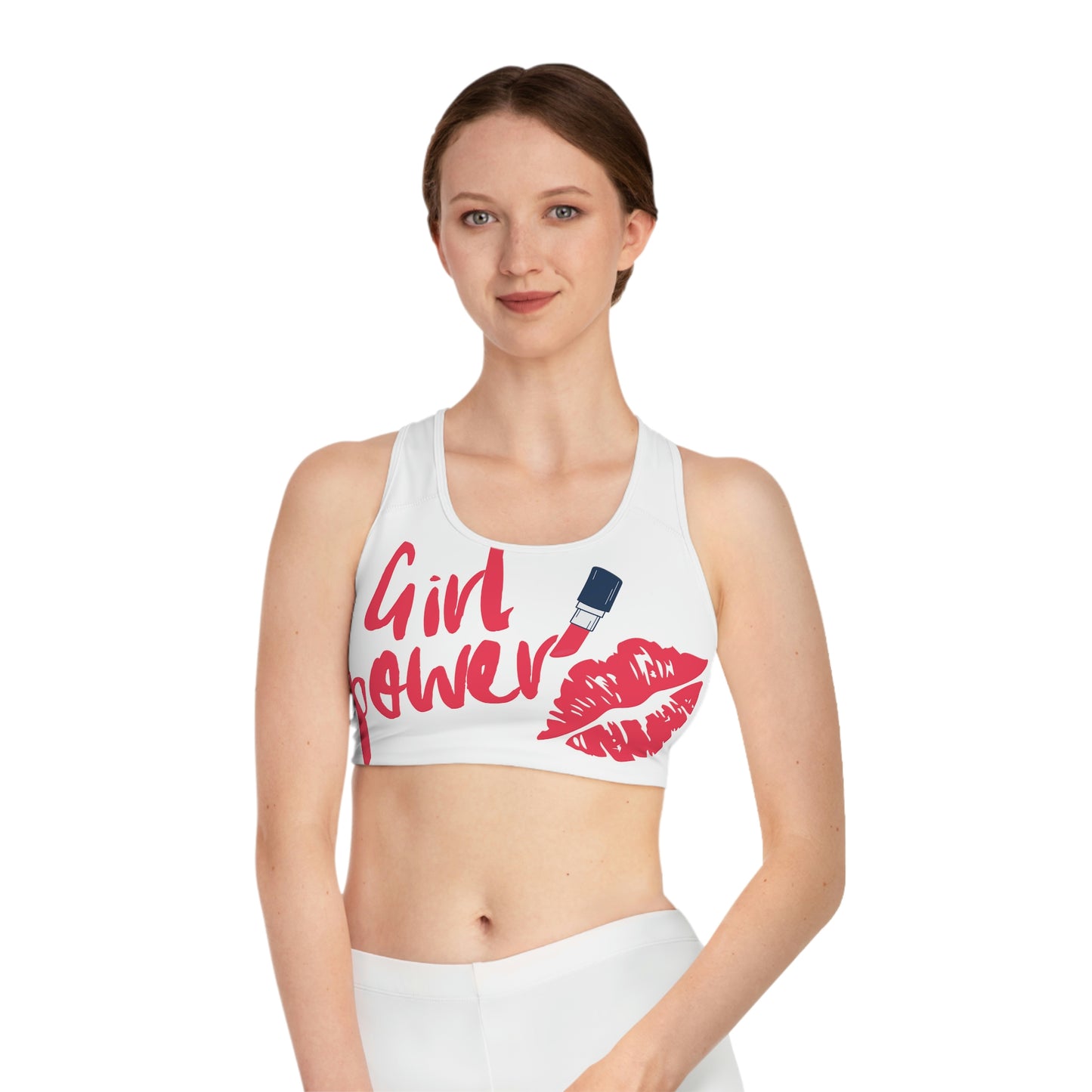 Sports Girl Power Bra (White)