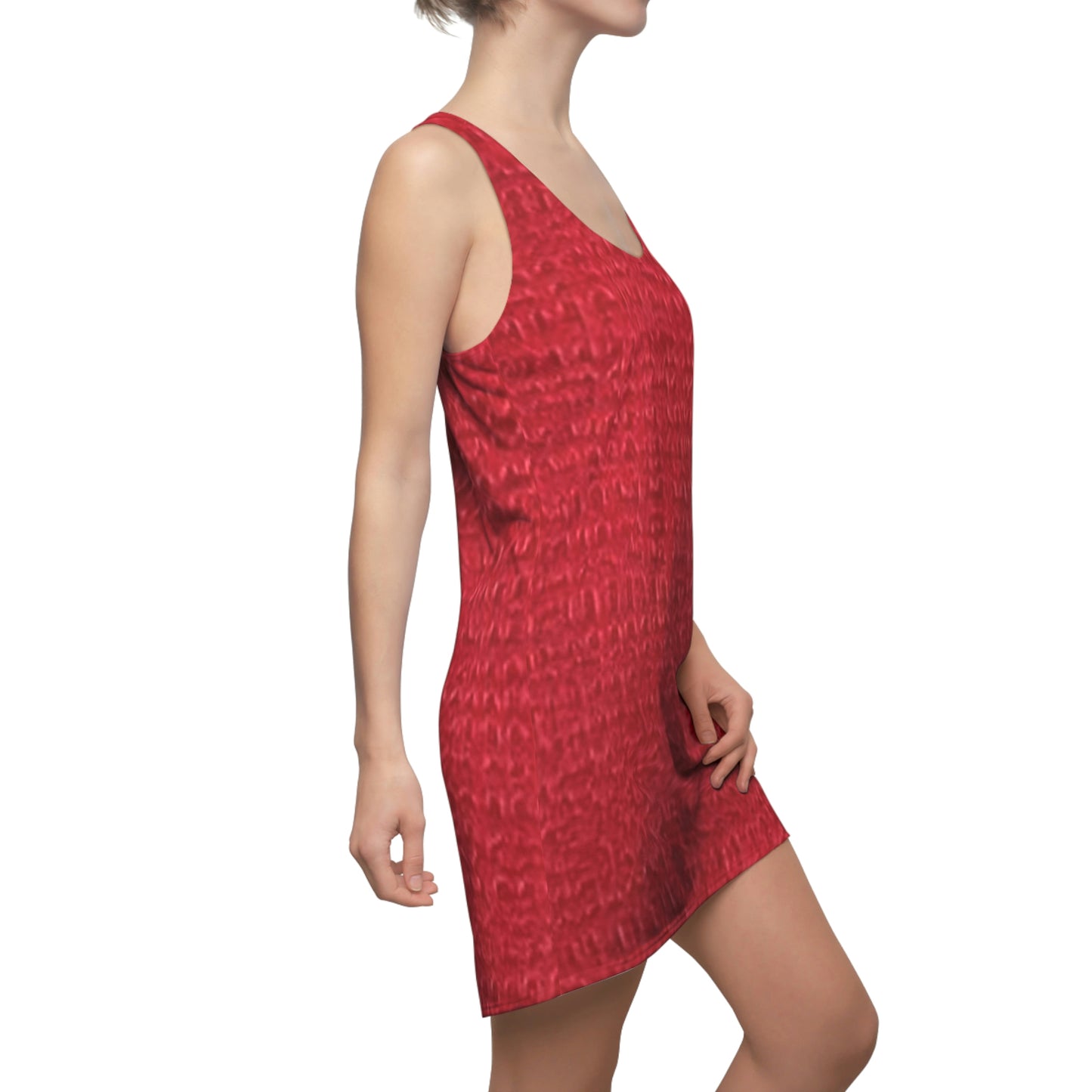 Summer Women's Cut & Sew Racerback Dress (Red)