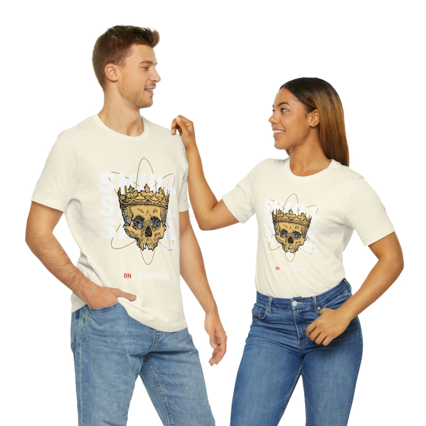 Unisex Skull Jersey Short Sleeve Tee