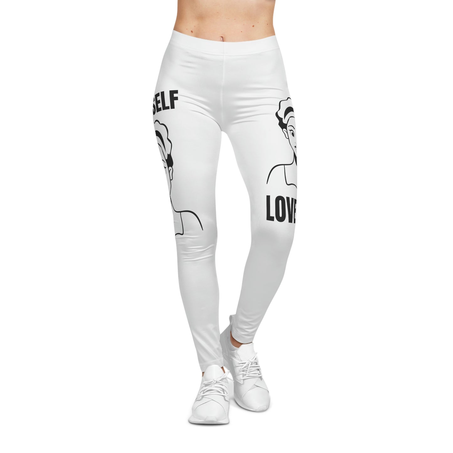 Women's Self Casual Leggings (White)