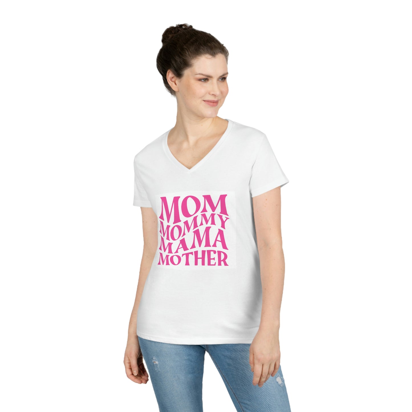 Mother's Day V-Neck T-Shirt (Blue)