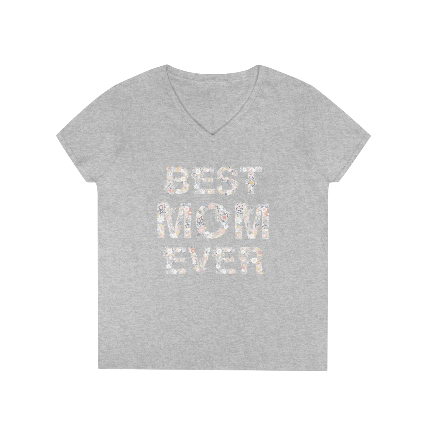 Mother's Day Ladies' V-Neck T-Shirt (Heliconia)