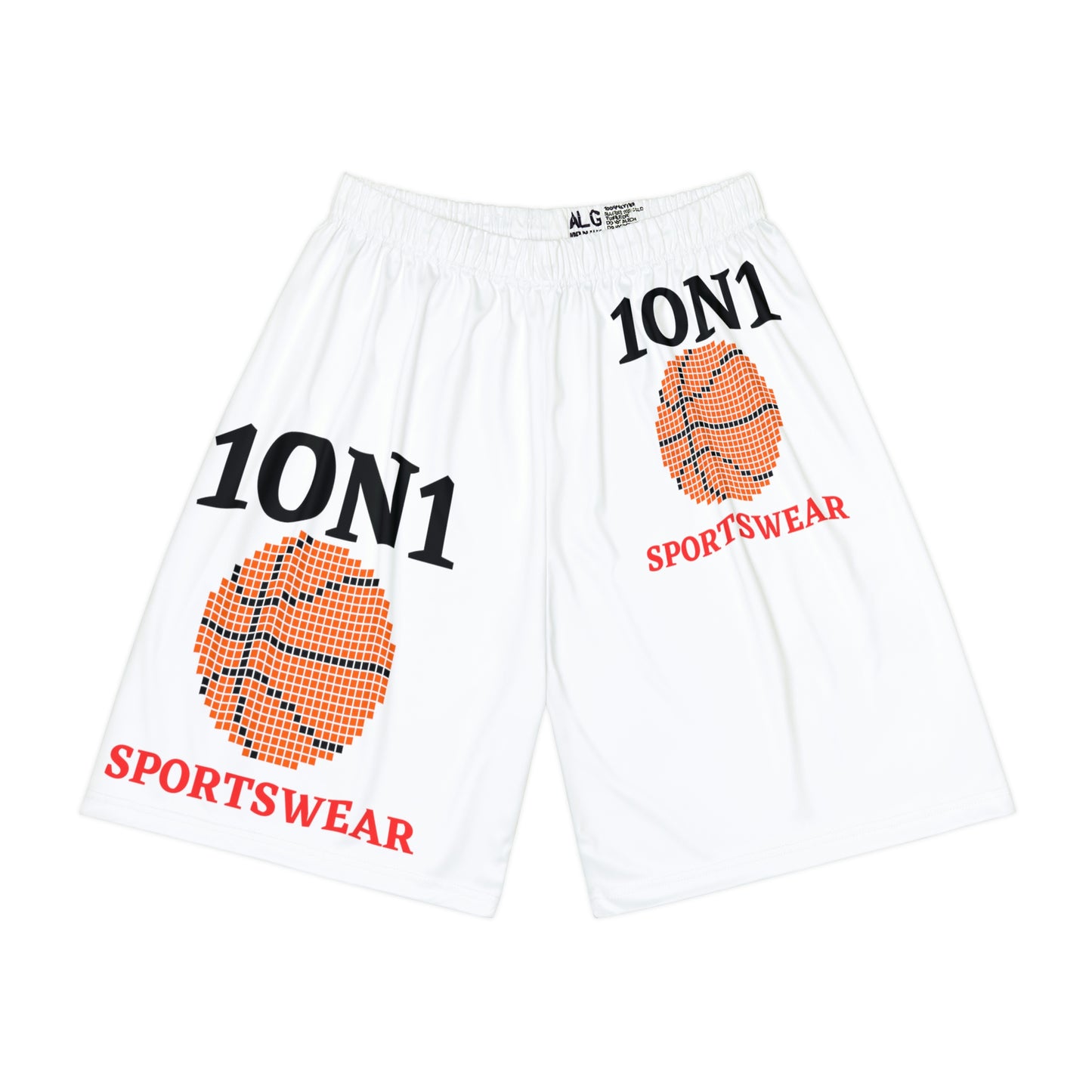 White Men’s Sports Shorts (White/Red)