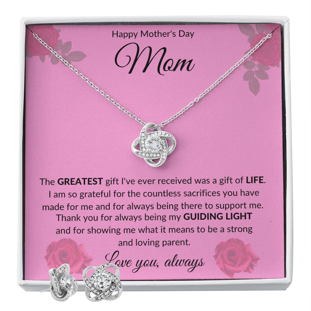 Love Knot Earring & Necklace Set