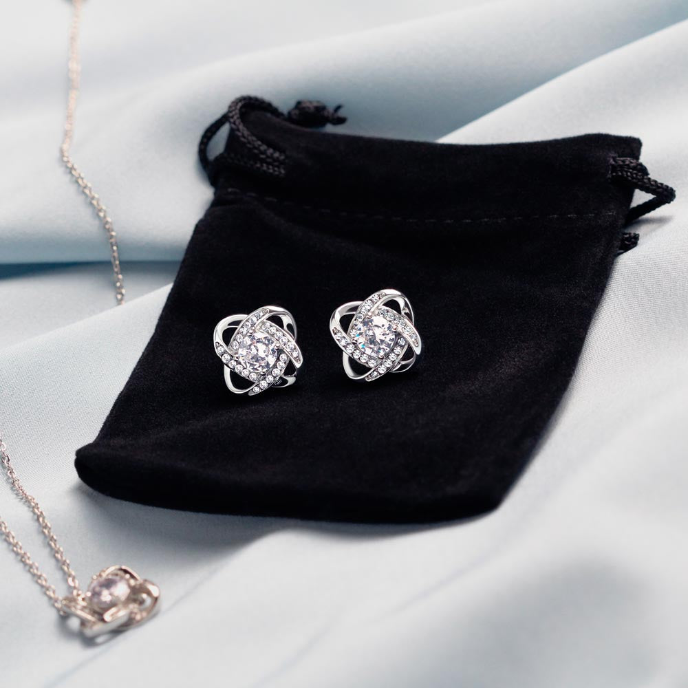 For My Daughter | Love Knot Earring & Necklace Set