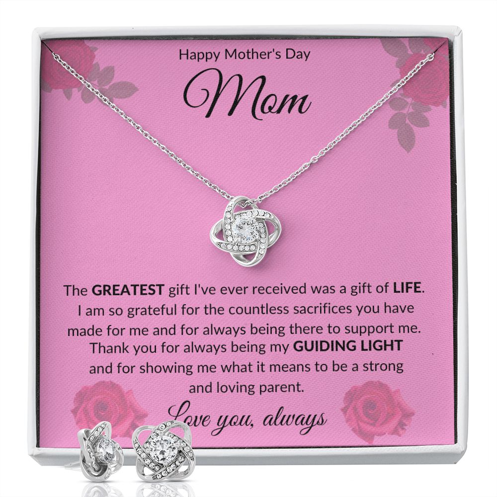 Love Knot Earring & Necklace Set