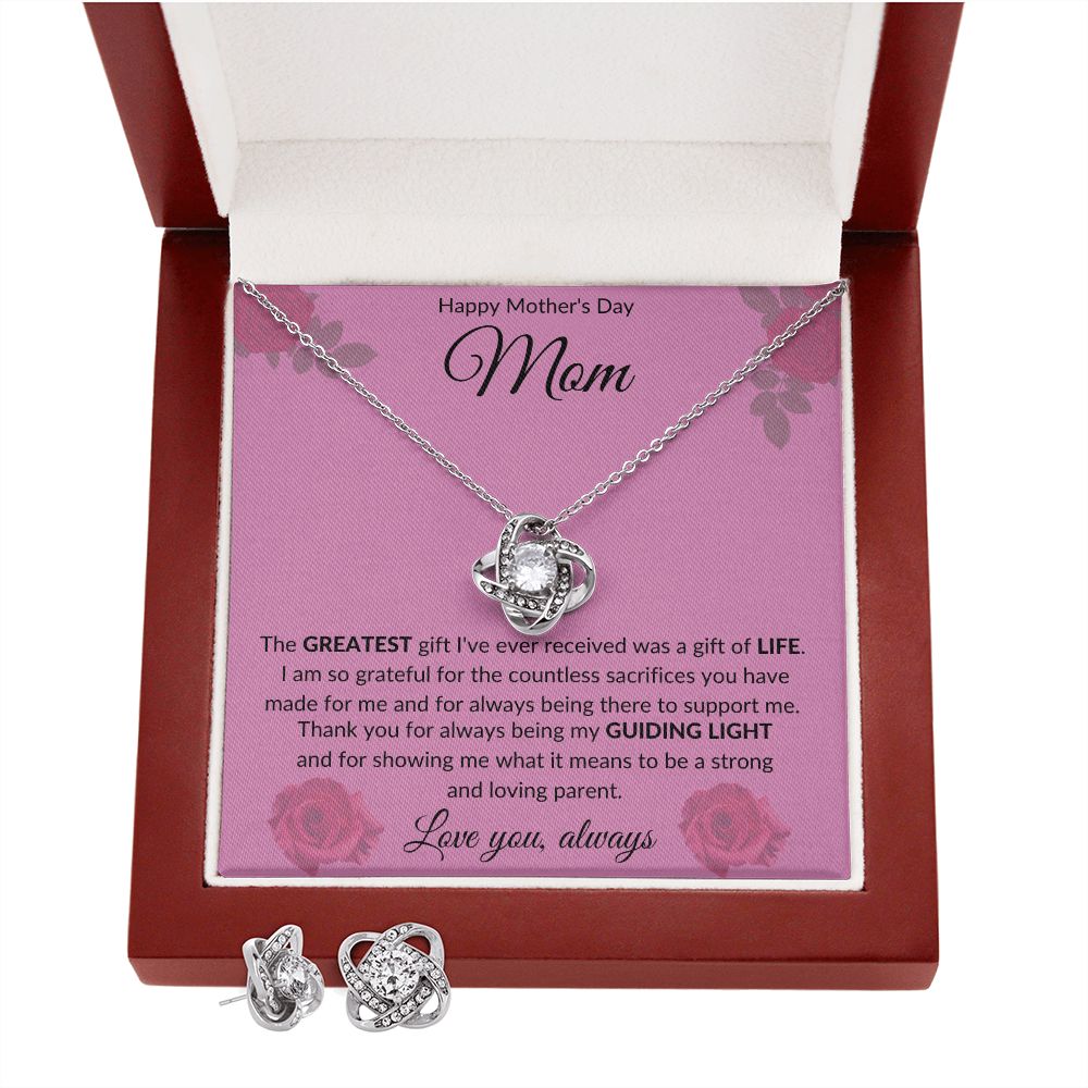 Love Knot Earring & Necklace Set
