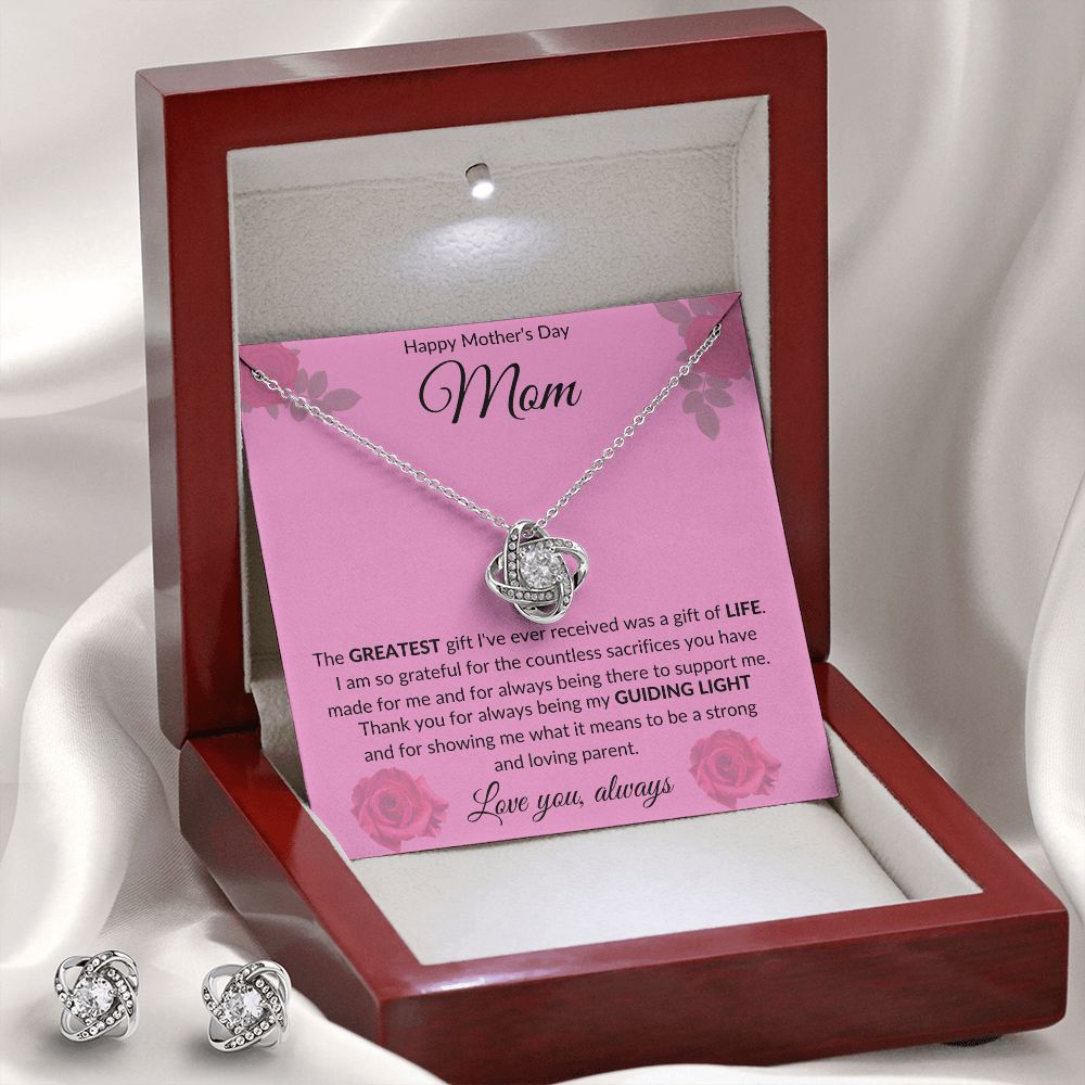 Love Knot Earring & Necklace Set