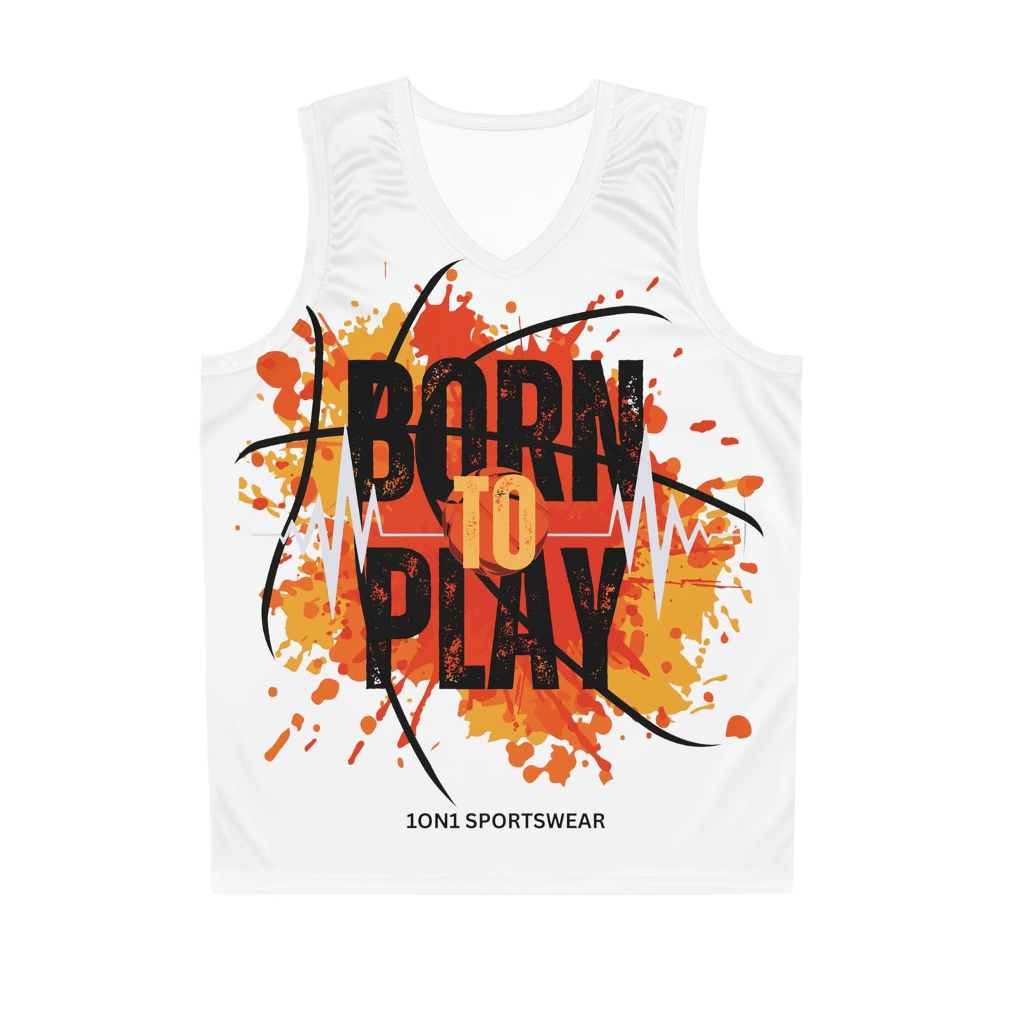 Born to Play Basketball Jersey (White)