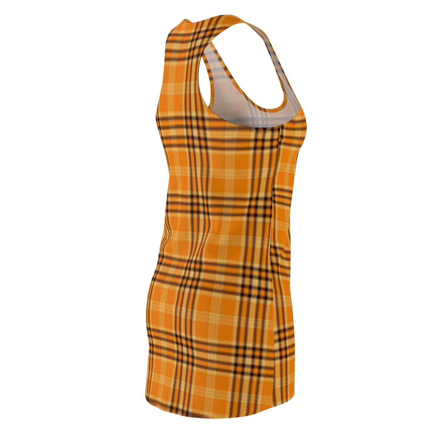 Summer Women's Cut & Sew Racerback Dress (Orange/Black)