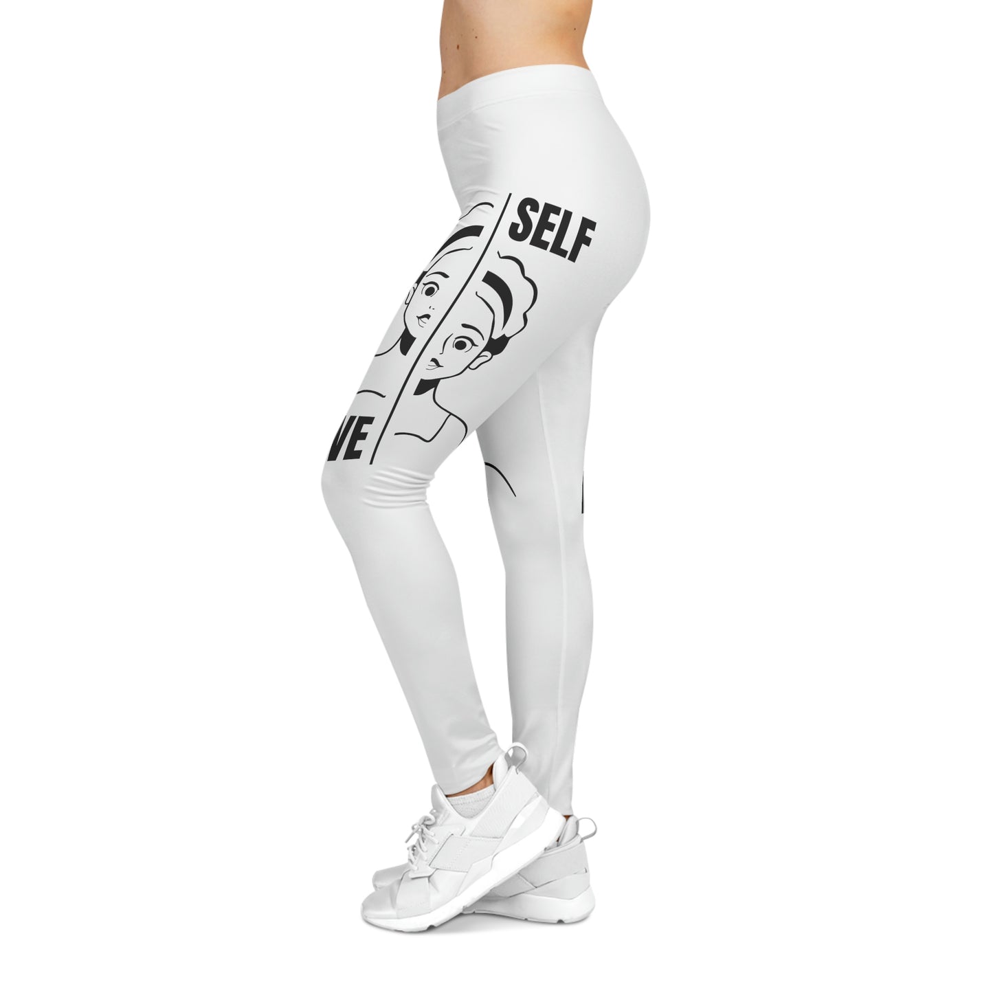 Women's Self Casual Leggings (White)