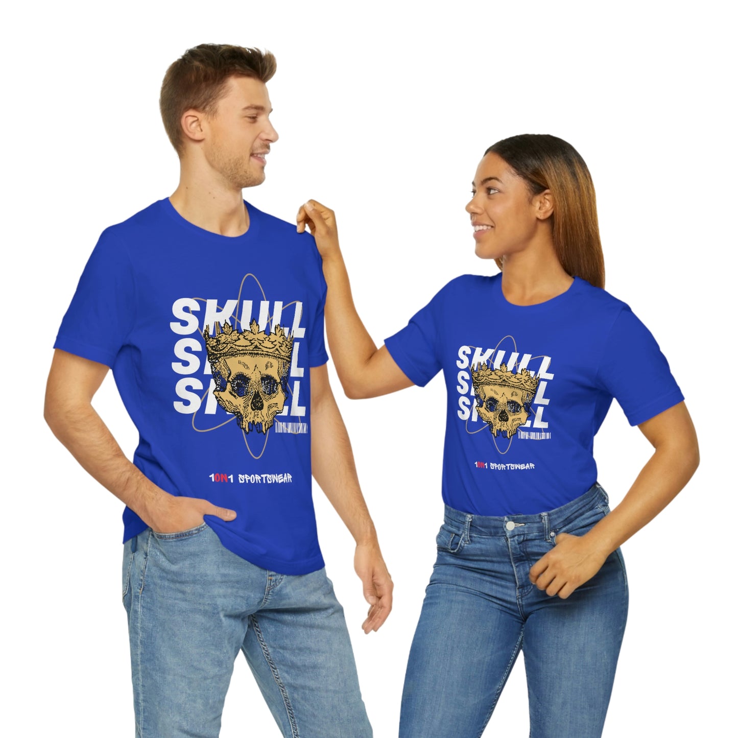 Unisex Skull Jersey Short Sleeve Tee