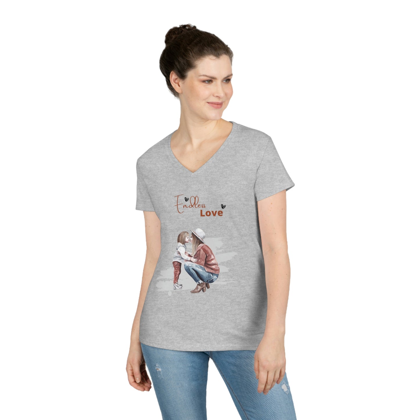 Mother's Day V-Neck T-Shirt (Black)