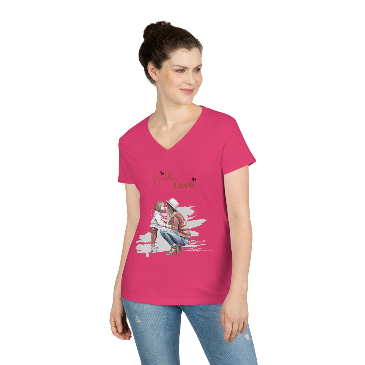 Mother's Day V-Neck T-Shirt (Black)