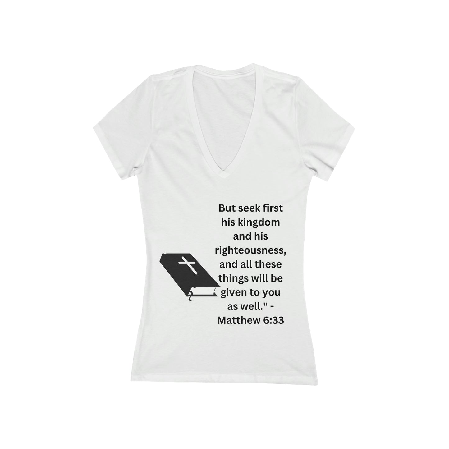 Women's Prayer Jersey Short Sleeve Deep V-Neck Tee