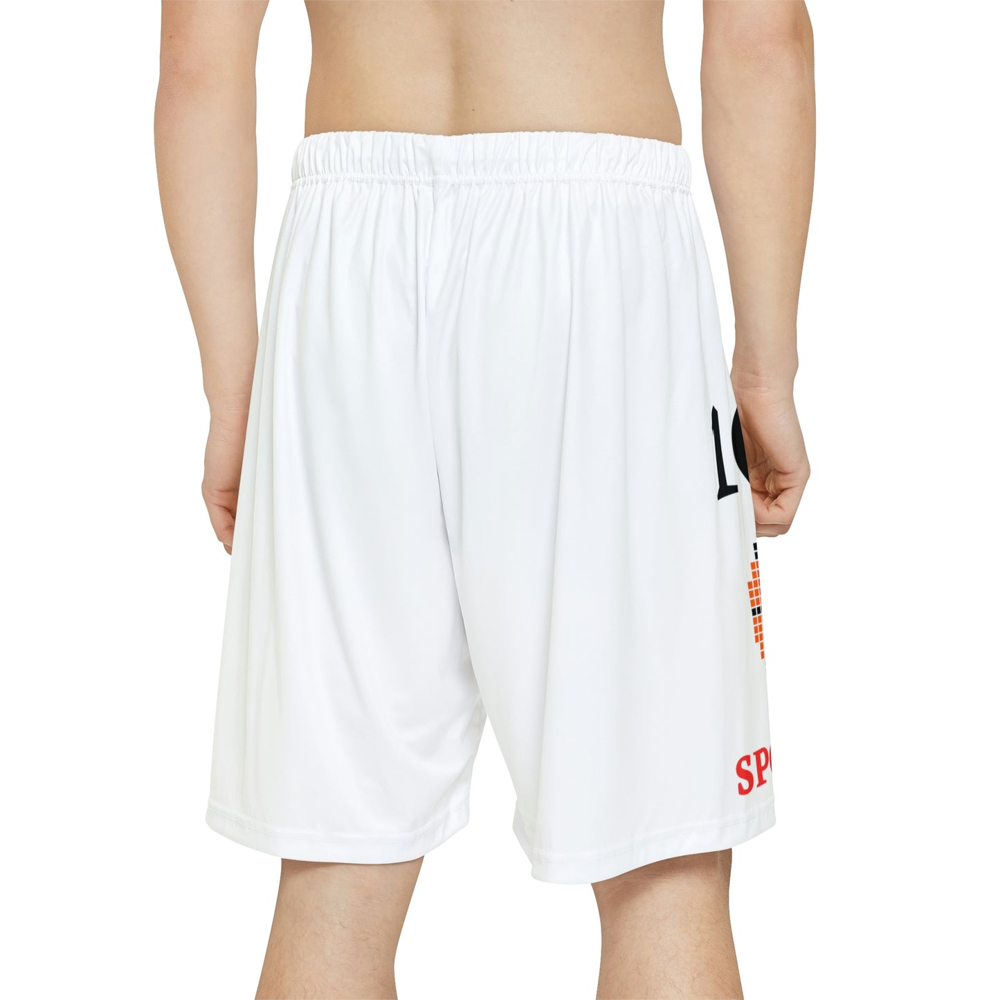 White Men’s Sports Shorts (White/Red)