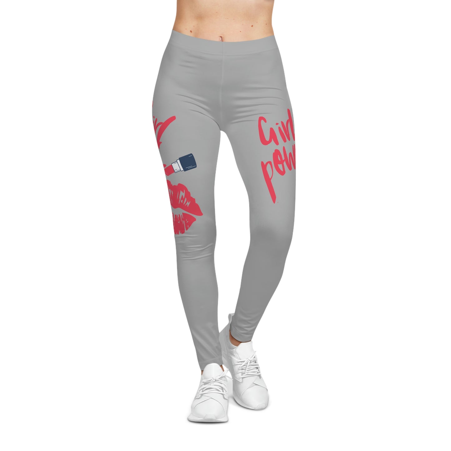 Women's Girl Power Casual Leggings (Grey)