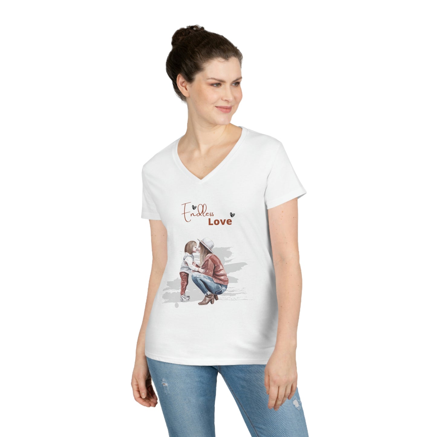 Mother's Day V-Neck T-Shirt (Black)