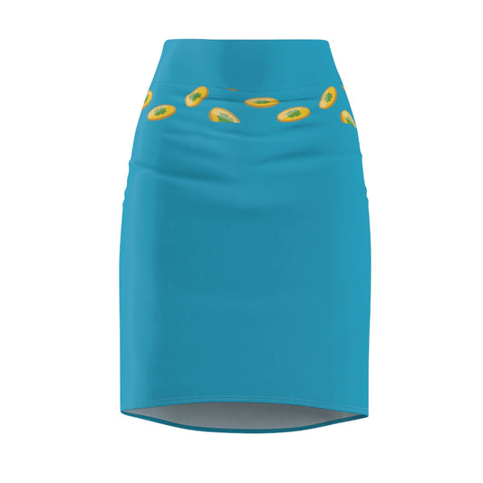 Women's Pencil Skirt (Turquoise)