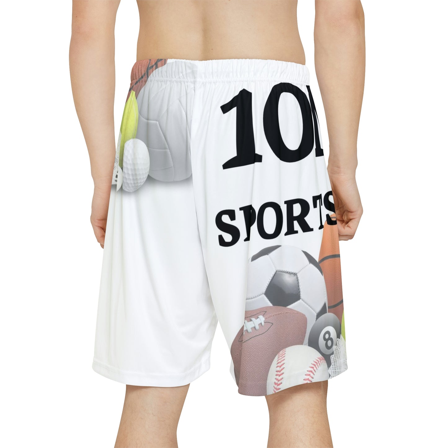 Men’s Sports Shorts (White)